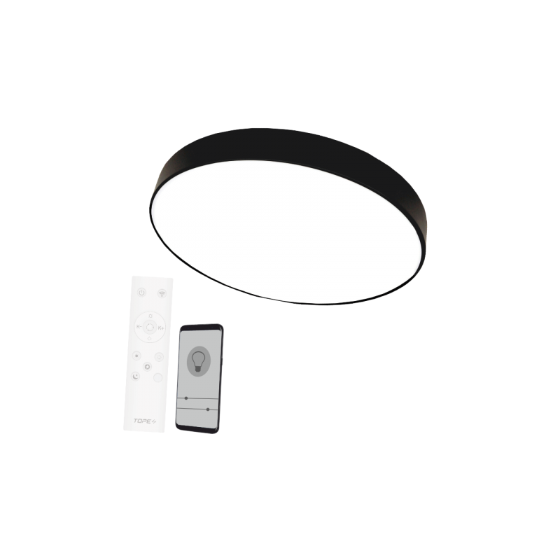 2x48W apalš melns plafonveida LED gaismeklis BOSTON