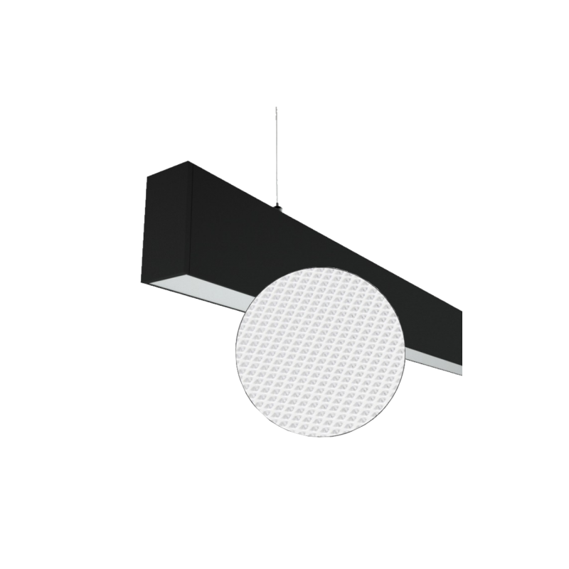 40W melns lineārs LED gaismeklis LOTA100_UGR19_0-10V