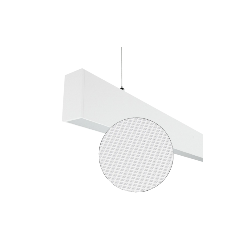 80W balts lineārs LED gaismeklis LOTA100_UGR19_0-10V