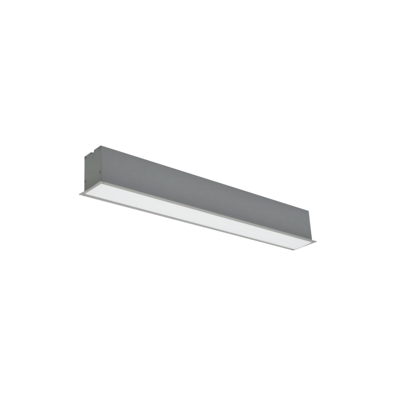 20W peleks lineārs LED gaismeklis, iebūvējams griestos ESNA100_Avārijas